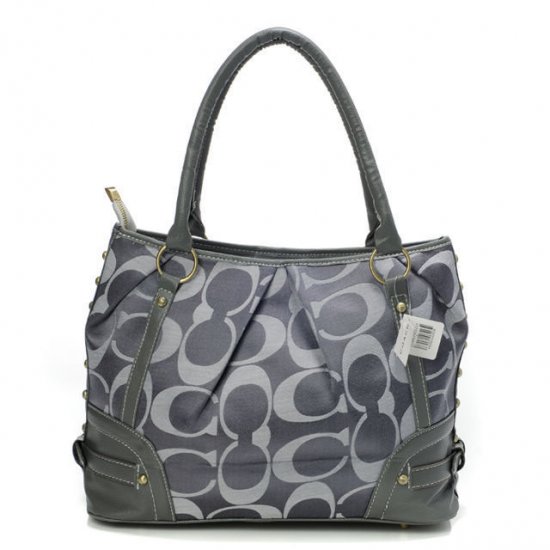 Coach Poppy In Signature Medium Grey Totes AEL | Women